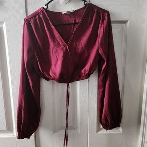 Elegant Burgundy Women's Top